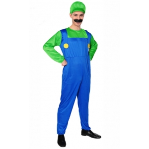 Green Plumber Costume Green Plumber Man Costume - Mens 90s Costumes